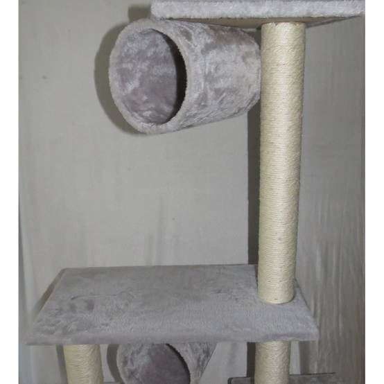Arbre a chat Amédéo, couleur gris clair, hauteur 140 cm, pour chat - Image 6