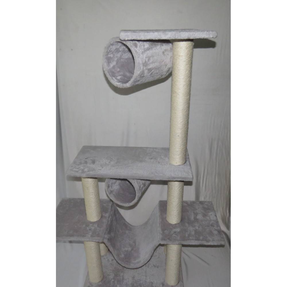 Arbre a chat Amédéo, couleur gris clair,  hauteur 140 cm, pour chat - Imagen 7