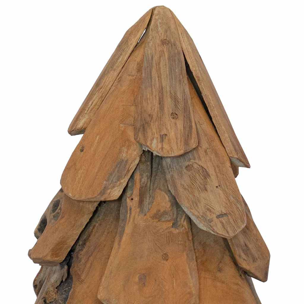 Sapin de Noël rustique en bois de teck massif décoration naturelle 60 cm – ComfortXL Outdoor Living - Image 7
