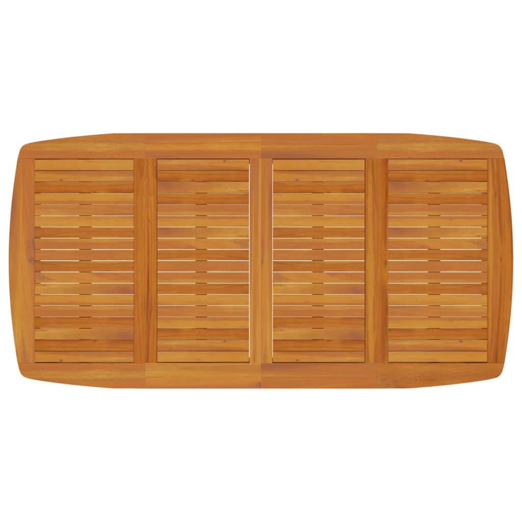 Table de jardin Bois d'acacia solide 200 x 100 x 75 cm - PANGIVO - Image 3