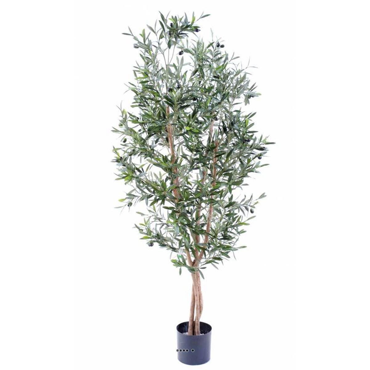 Artificielles - Olivier artificiel en pot 3 troncs H 150 cm Vert - dimhaut: H 150 cm - couleur: Vert