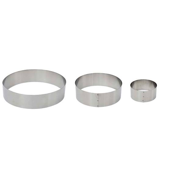 Lot de 3 Cadres à Pâtisserie "Ronds" 20cm Argent - Image 1