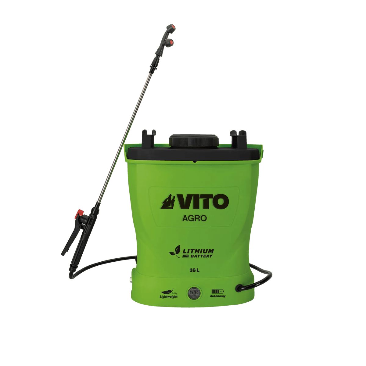 Pulvérisateur Electrique à Batterie Lithium 12V/8AH 16L 6 bars Chargeur Végétaux jardin toitures VITO - Imagen 9