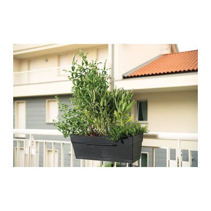 Deroma - Jardiniere - Deroma - Kit Jardiniere Save R - 10l - 49cm - Gris Foncé - Imagen 2