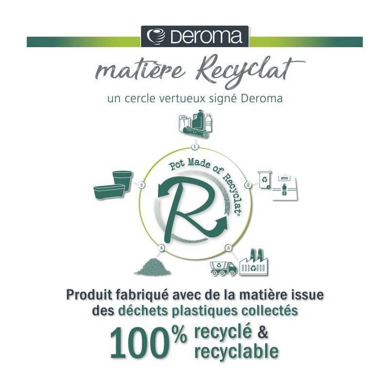 Deroma - Jardiniere - Deroma - Kit Jardiniere Save R - 10l - 49cm - Gris Foncé - Imagen 3