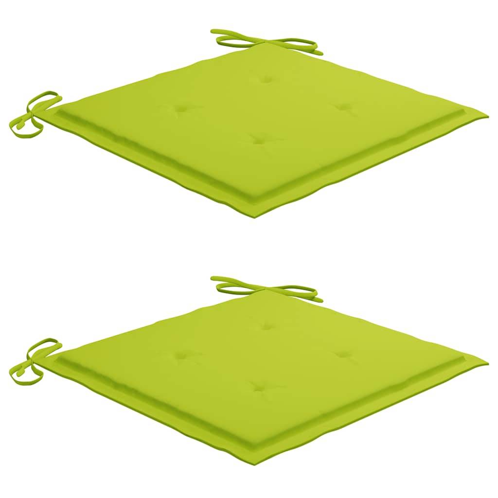 Vidaxl - Chaises de jardin avec coussins lot de 2 Teck solide et acier vidaXL 3061526 - Image 8