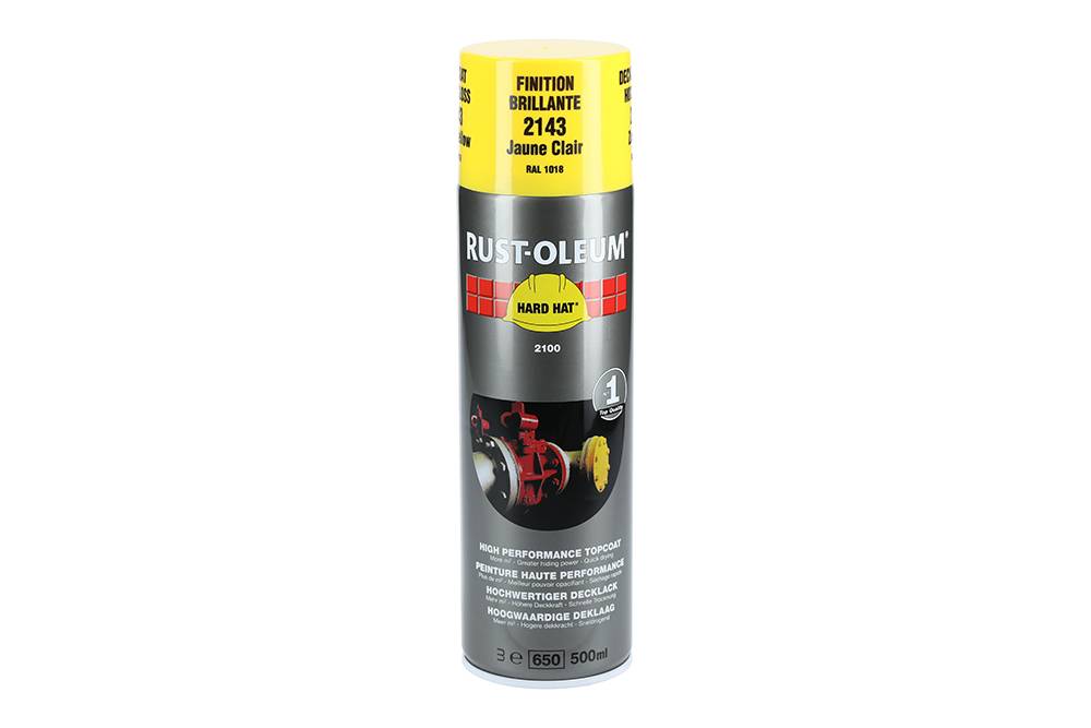 Couche de finition Hard Hat Ral-couleurs jaune zinc RAL 500ml - RUST-OLEUM - 2143 - Image 2