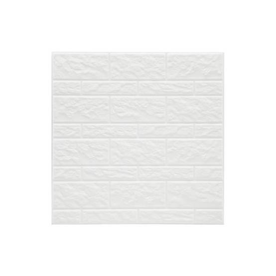 Lot de 2 Stickers Muraux "Pierre" 30x30cm Blanc - Image 2