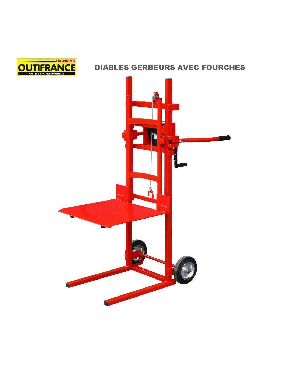 Outifrance - Diable Gerbeur 150 Kg - Fourche 450 Mm - Entraxe 320 Mm - Outifrance - Image 1