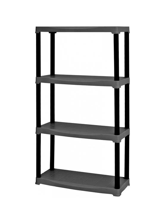Dmora - Armoire d'extérieur Dbellucc, Étagère extérieure, Armoire de balcon polyvalente, Armoire d'extérieur, Anthracite, 70x30h133 cm - Dmora - Image 4