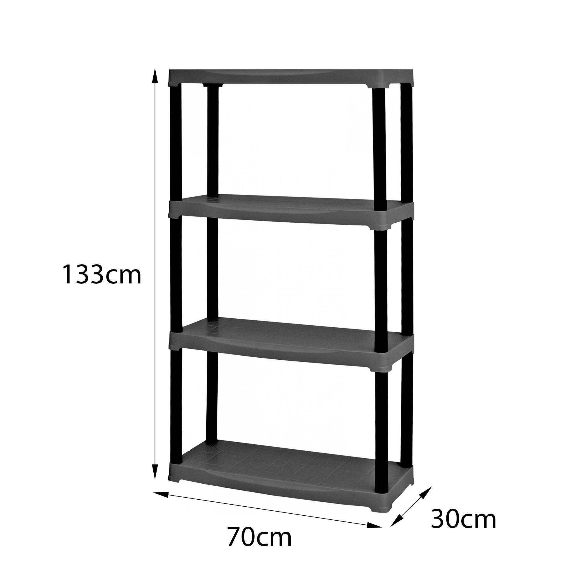 Dmora - Armoire d'extérieur Dbellucc, Étagère extérieure, Armoire de balcon polyvalente, Armoire d'extérieur, Anthracite, 70x30h133 cm - Dmora - Image 3