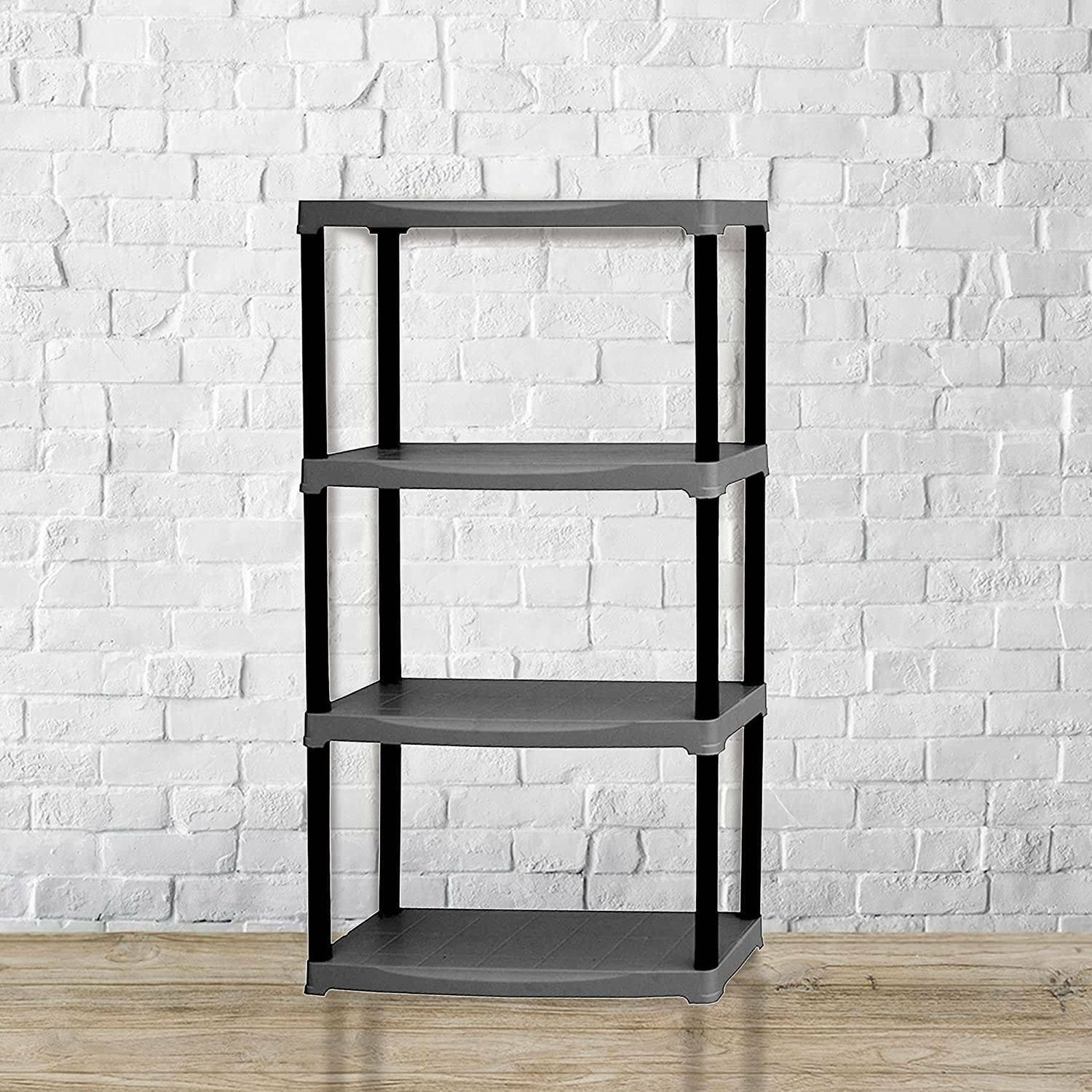 Dmora - Armoire d'extérieur Dbellucc, Étagère extérieure, Armoire de balcon polyvalente, Armoire d'extérieur, Anthracite, 70x30h133 cm - Dmora - Image 2