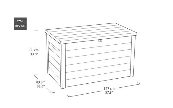 Keter - Coffre de jardin Signature 870L - Aspect bois Douglas - KETER - Image 4