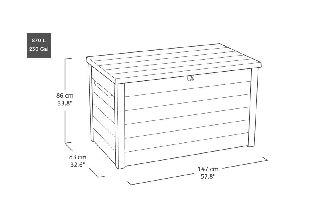 Keter - Coffre de jardin Signature 870L - Aspect bois Douglas - KETER - Imagen 4
