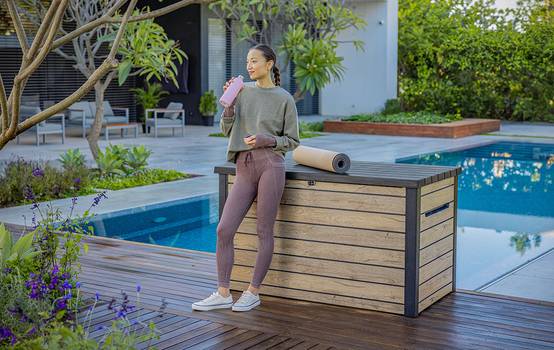 Keter - Coffre de jardin Signature 870L - Aspect bois Douglas - KETER - Image 3