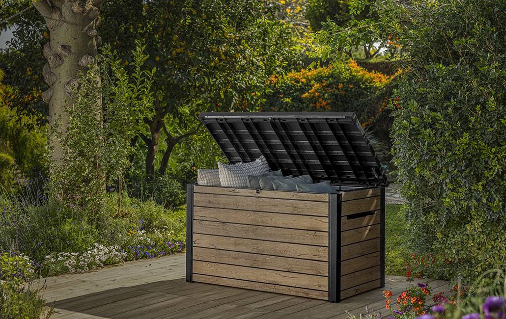Keter - Coffre de jardin Signature 870L - Aspect bois Douglas - KETER - Imagen 2