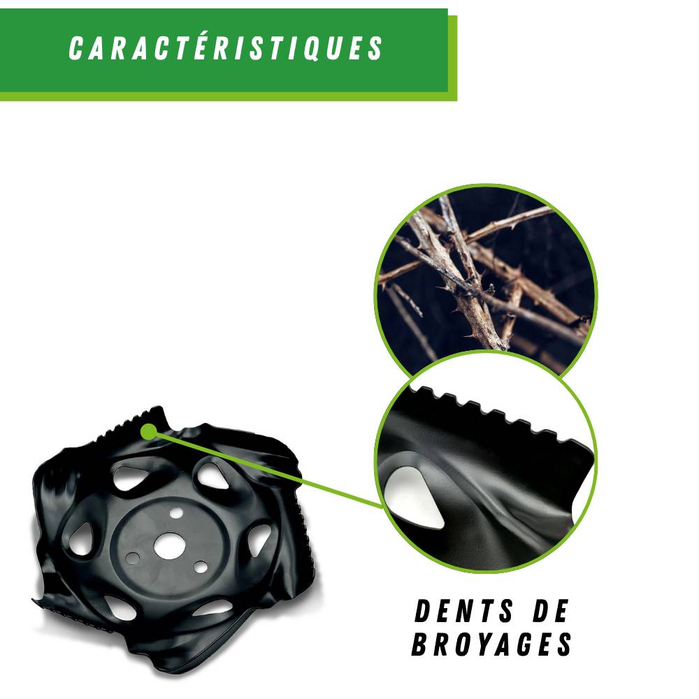 Terre Jardin - Disque de débroussailleuse lame 6 dents alésage 25,4 cm - TERRE JARDIN - Image 3