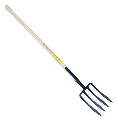Outils Perrin - Fourche à bêcher à soie 4 dents spatulée manche pomme Outils Perrin