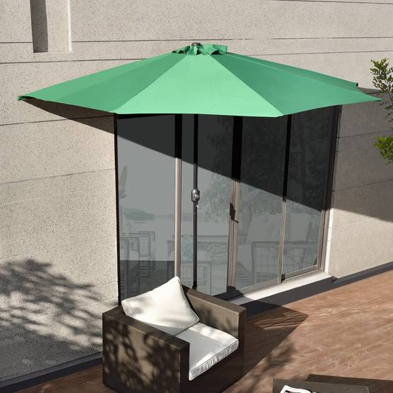 Casa.Pro - Demi-parasol Eger 300 x 150 x 230 cm vert casa.pro - Imagen 2