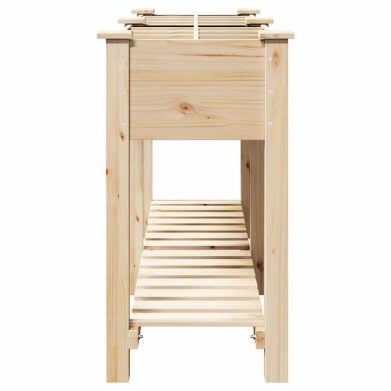 Cache-pot, Pot De Fleurs avec étagère Beige 161.5 x 45 x 76.5 cm g367 - Image 6