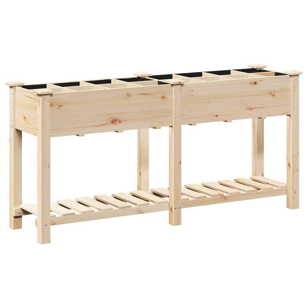Cache-pot, Pot De Fleurs avec étagère Beige 161.5 x 45 x 76.5 cm g367 - Image 1