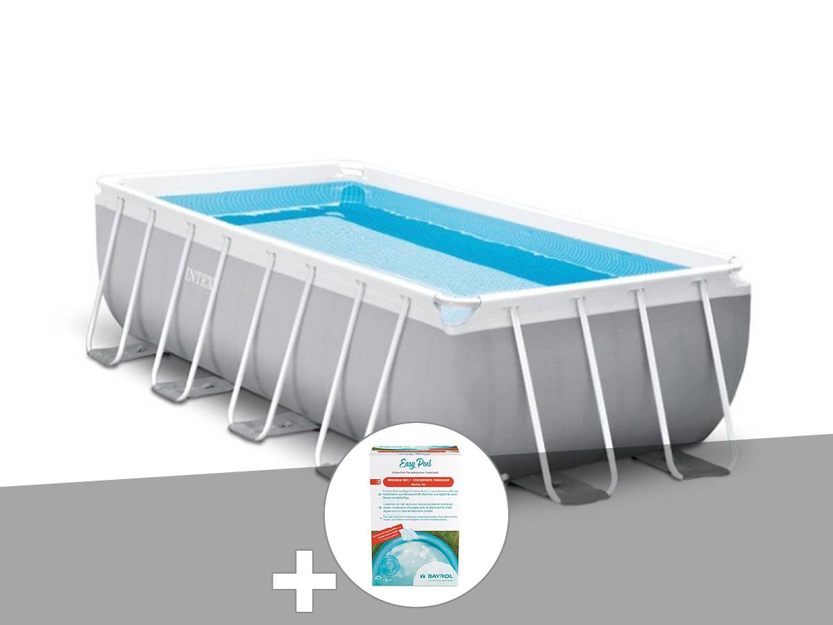Kit piscine tubulaire Intex Prism Frame rectangulaire 4,00 x 2,00 x 1,00 m + Kit de traitement au chlore - Imagen 1