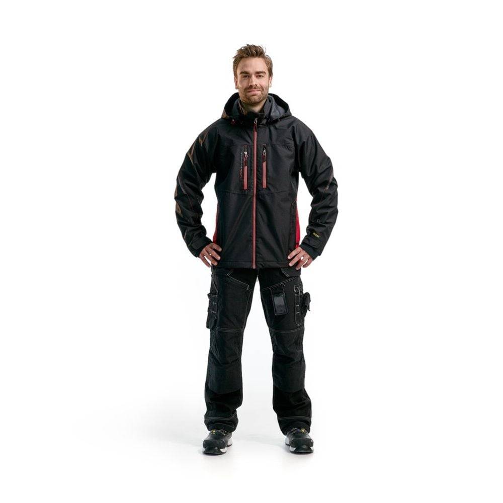 Veste imperméable hiver Blaklader Technique doublée Noir / Rouge 4XL - Image 4