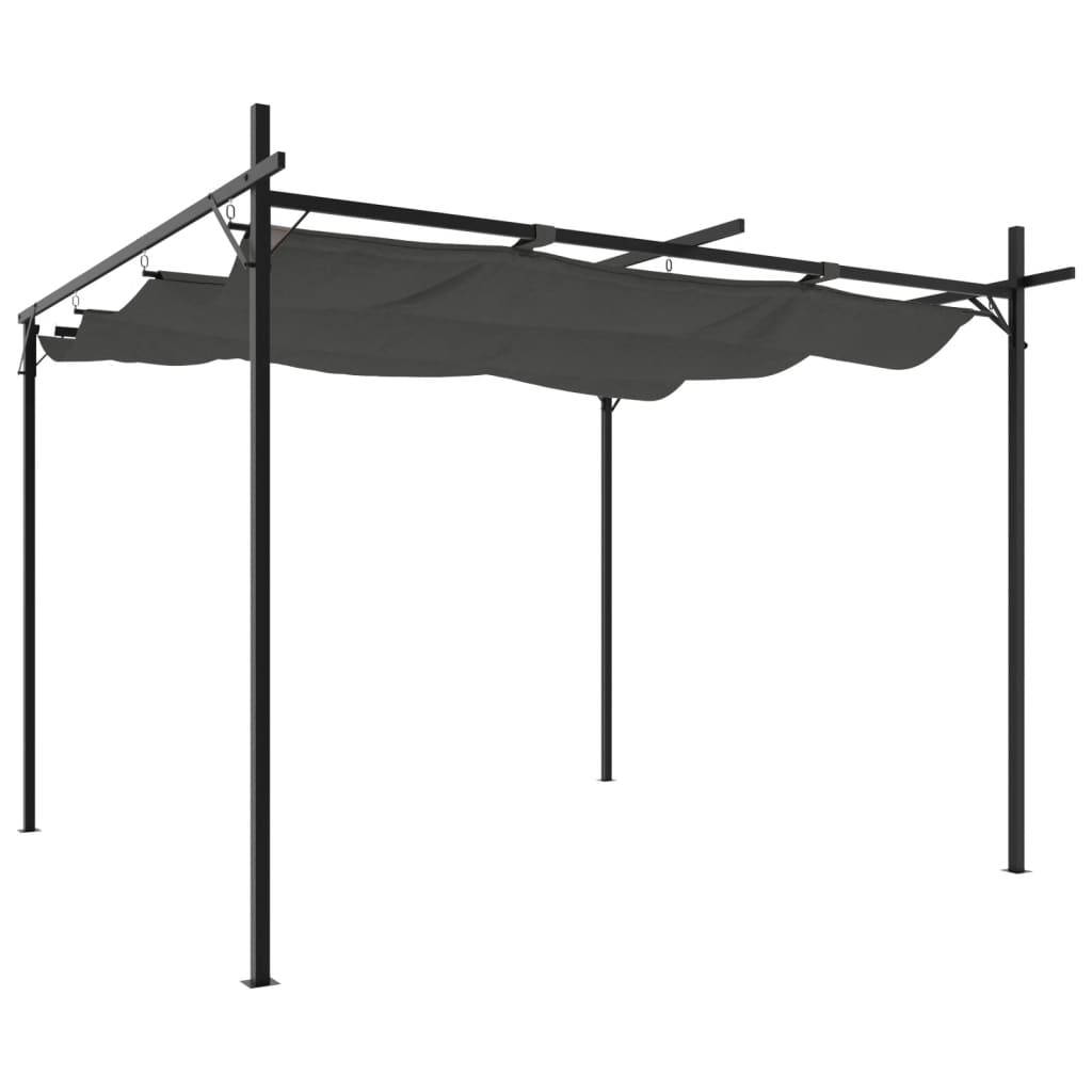 Maison Chic - Pergola - Tonnelle de jardin avec toit rétractable anthracite 295x292x230 cm - Image 1