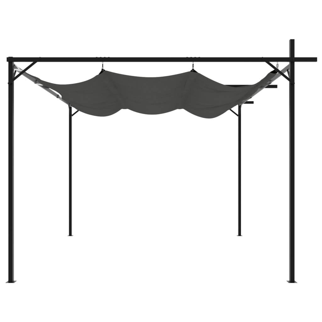 Maison Chic - Pergola - Tonnelle de jardin avec toit rétractable anthracite 295x292x230 cm - Image 4
