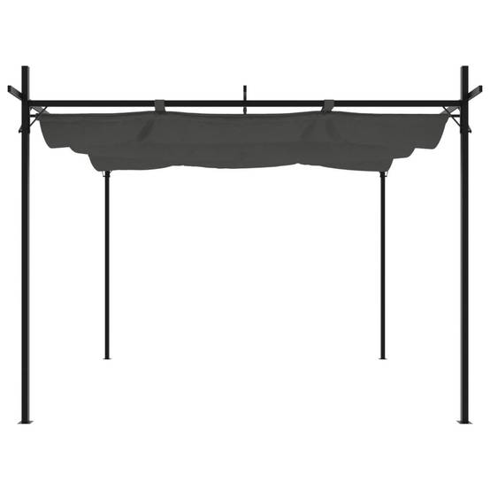 Maison Chic - Pergola - Tonnelle de jardin avec toit rétractable anthracite 295x292x230 cm - Image 3