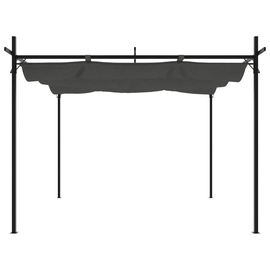 Maison Chic - Pergola - Tonnelle de jardin avec toit rétractable anthracite 295x292x230 cm - Image 3