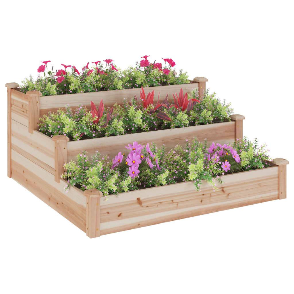 ComfortXL - Carré potager à étages en bois de sapin pour cultures variées 120x120x56 cm – ComfortXL Outdoor Living - Image 3