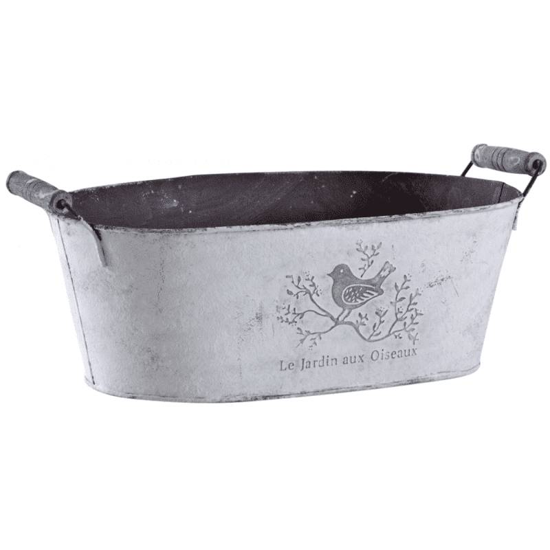 Aubry Gaspard - Jardinière ovale Métal patiné 30 cm - Aubry Gaspard - Imagen 1