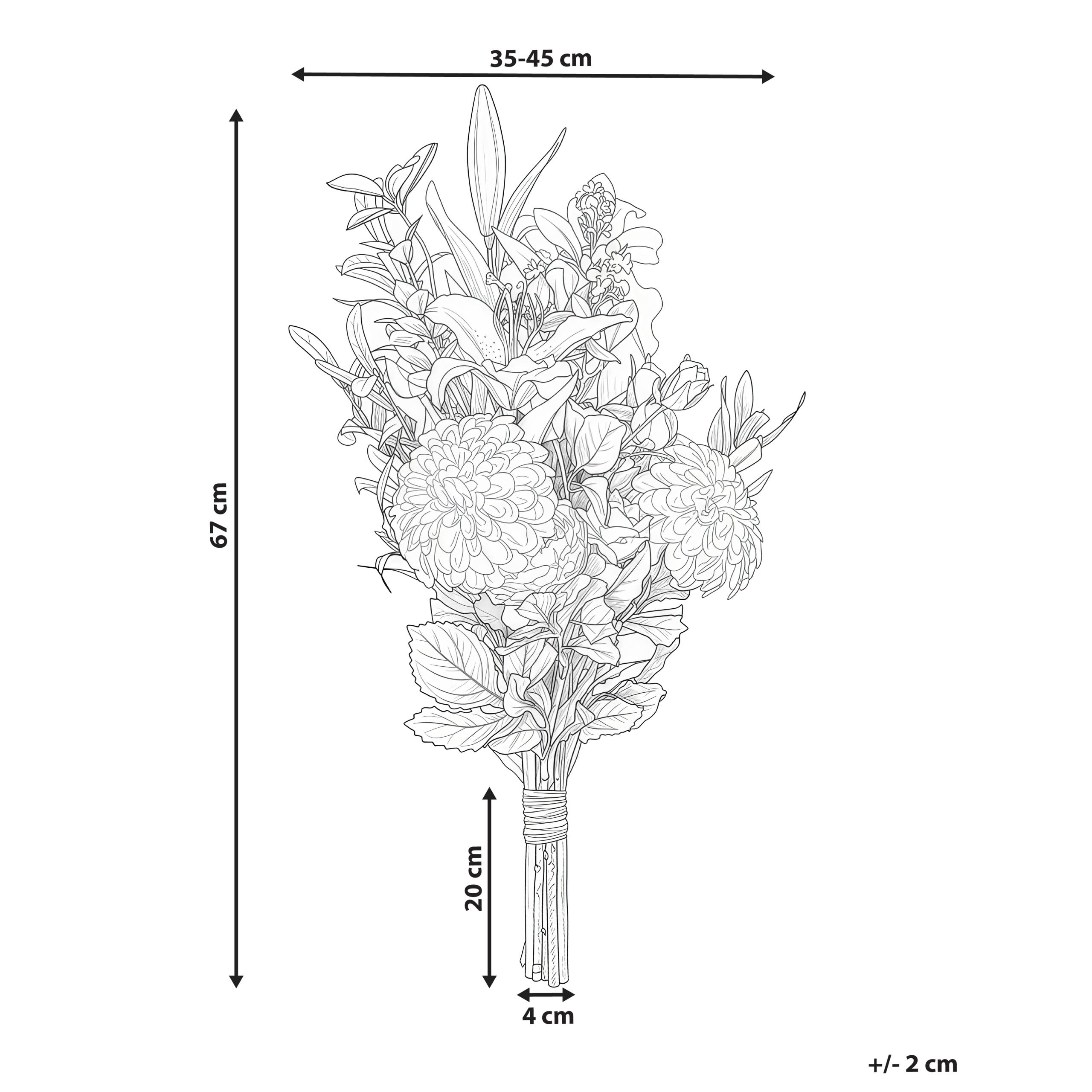Beliani - Bouquet de fleurs artificielles Tissu Blanc PARREIRA - 45x45x67- Beliani - Image 3