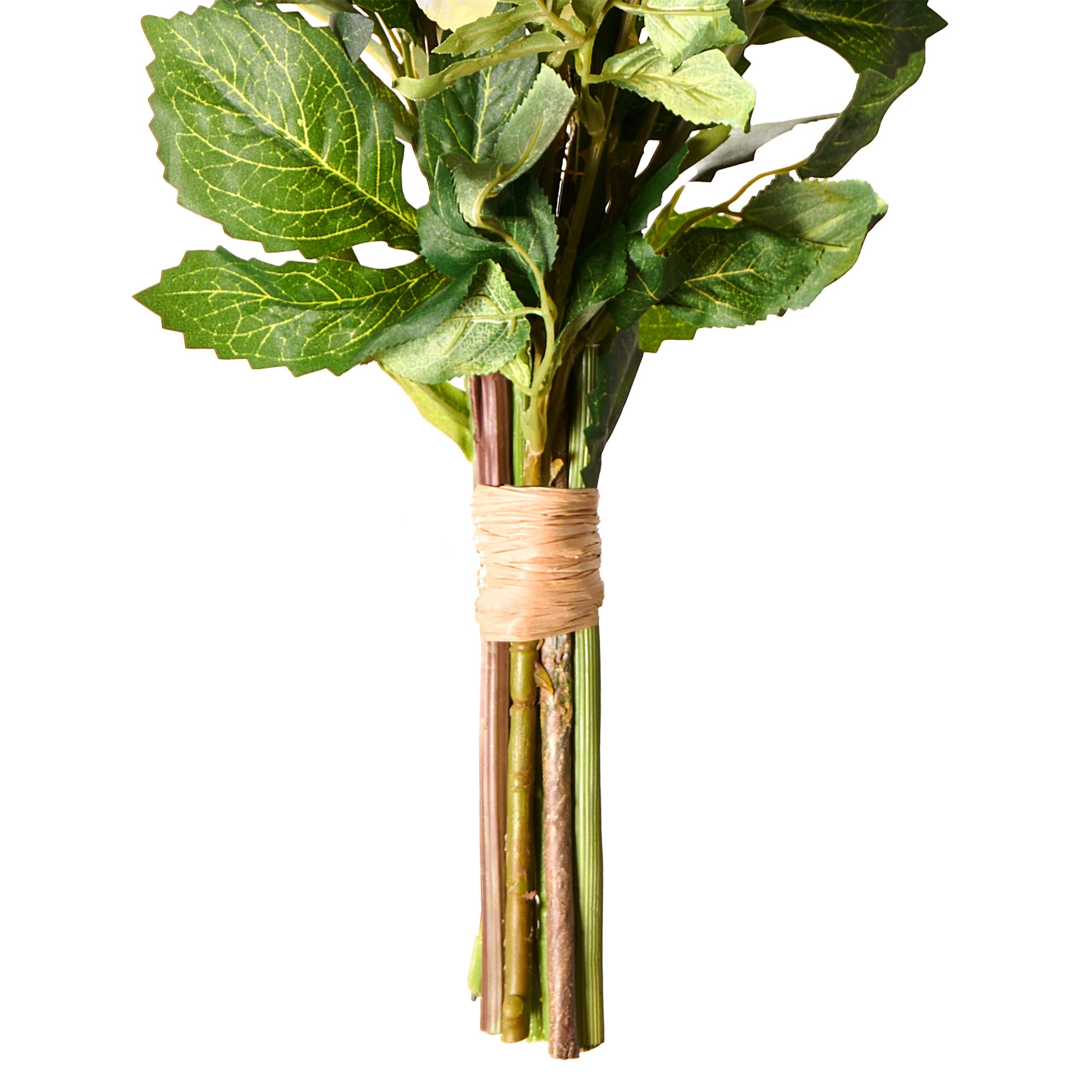Beliani - Bouquet de fleurs artificielles Tissu Blanc PARREIRA - 45x45x67- Beliani - Image 5