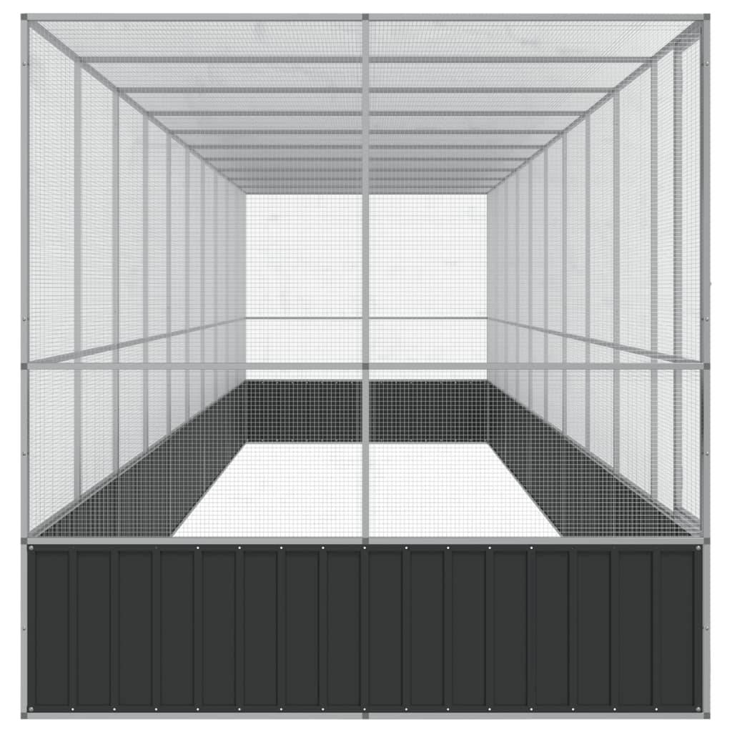 Enclos Volière Acier Galvanisé Résistant 1039x207cm Argent - ComfortXL Outdoor Living - Image 4