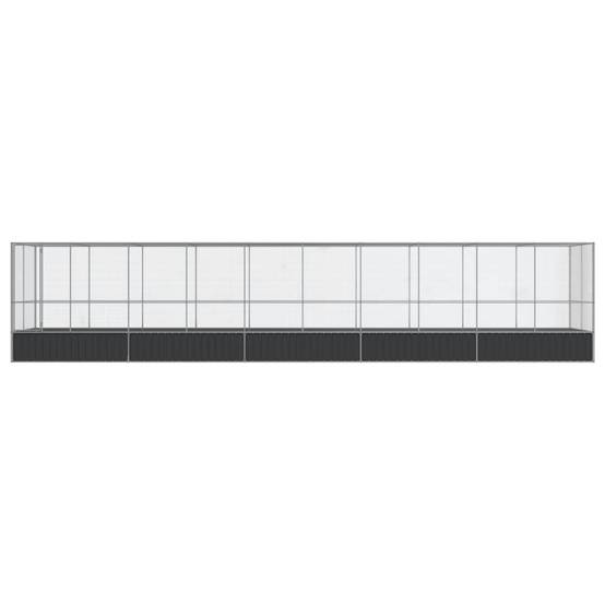 Enclos Volière Acier Galvanisé Résistant 1039x207cm Argent - ComfortXL Outdoor Living - Image 3