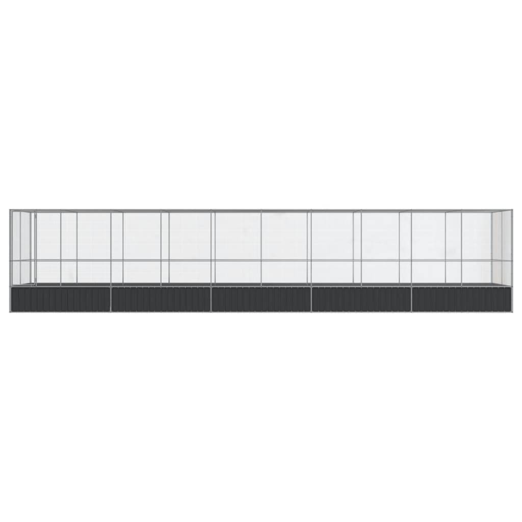 Enclos Volière Acier Galvanisé Résistant 1039x207cm Argent - ComfortXL Outdoor Living - Image 3