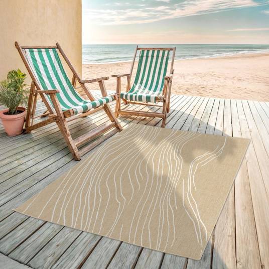Decoweb - Tapis d'extérieur ou d'intérieur - Riviera - Beige et crème - 80 x 150 cm - Decoweb - Imagen 2