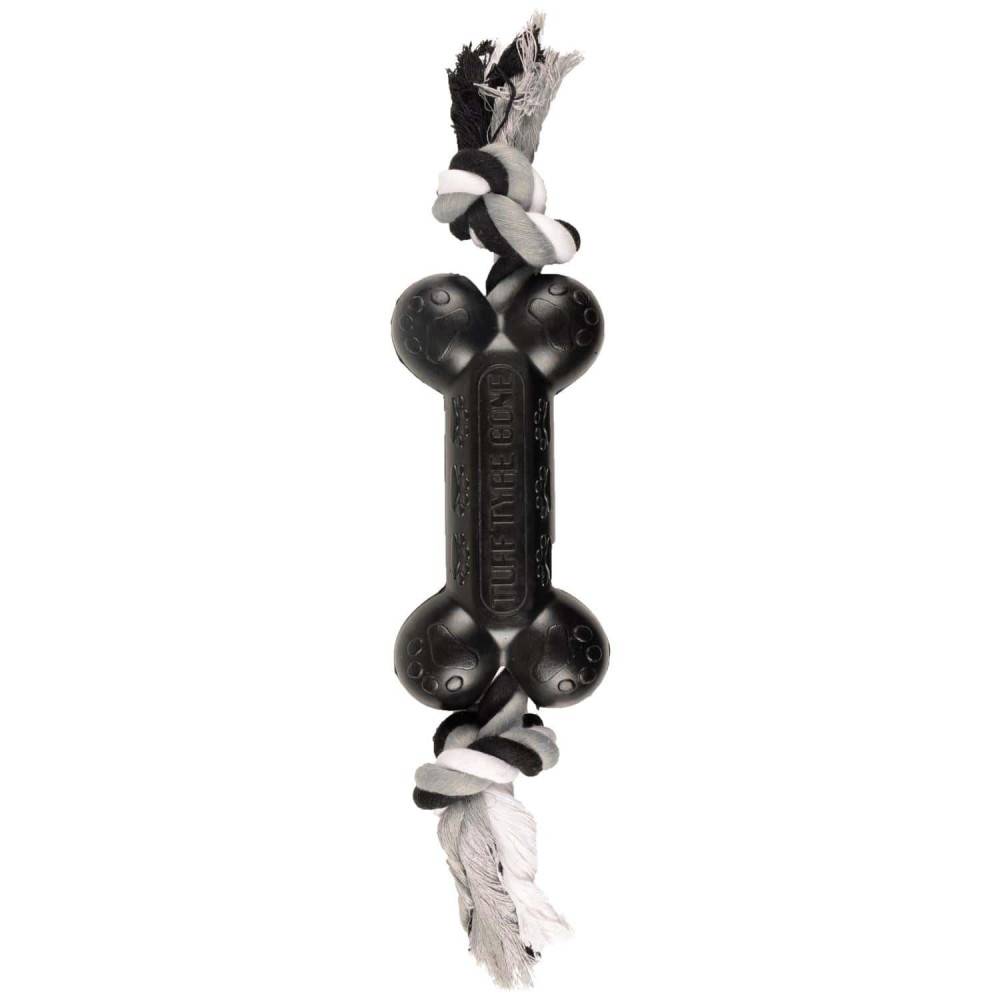 jeux caoutchouc Gladiator haltère et corde 18 cm pour chien - Imagen 2