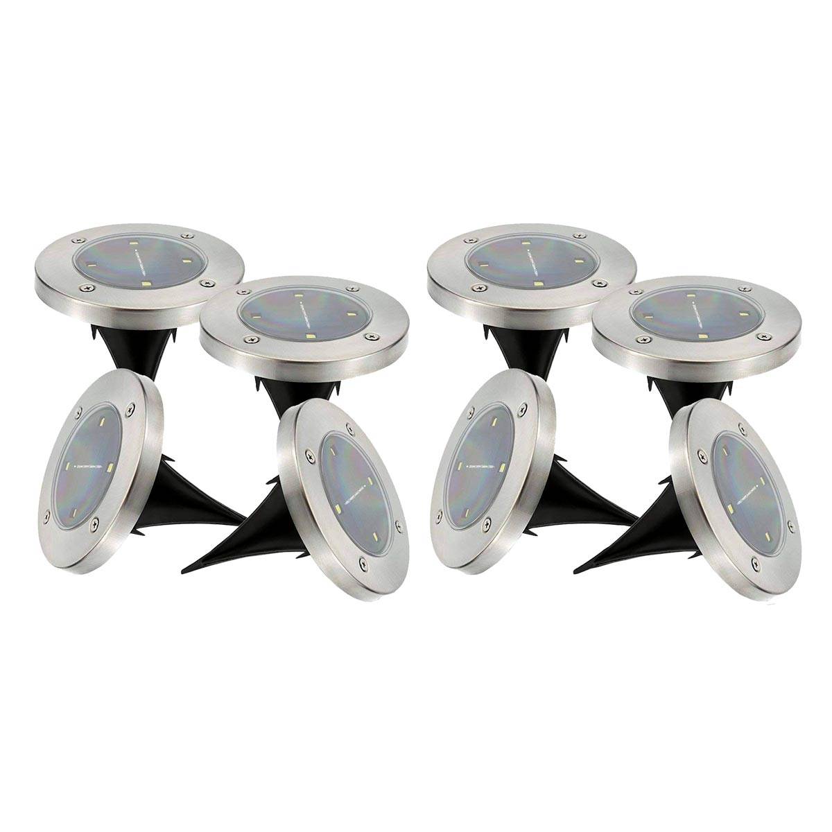 Lumisky - 8 Balises solaires rondes DECKY D12cm 40LM - Imagen 1
