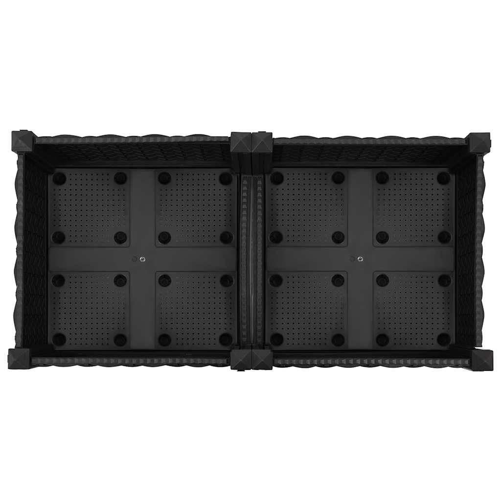 ComfortXL - Jardinière rectangulaire 80x40 cm en polypropylène pour jardin et balcon Noir – ComfortXL Outdoor Living - Image 6