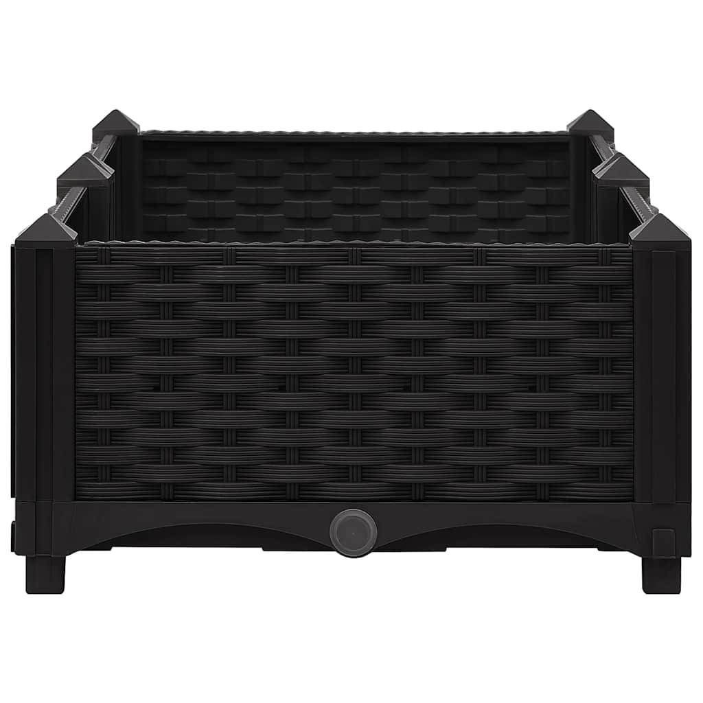 ComfortXL - Jardinière rectangulaire 80x40 cm en polypropylène pour jardin et balcon Noir – ComfortXL Outdoor Living - Image 5