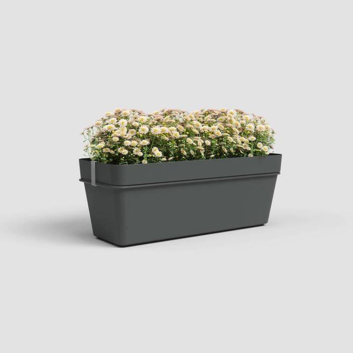 Artevasi - Artevasi - Kit Balcon Jardiniere Capri Re 50cm V2 Anthracite 50,2 X 28,5 X H20 Cm - 1,45l - Imagen 4
