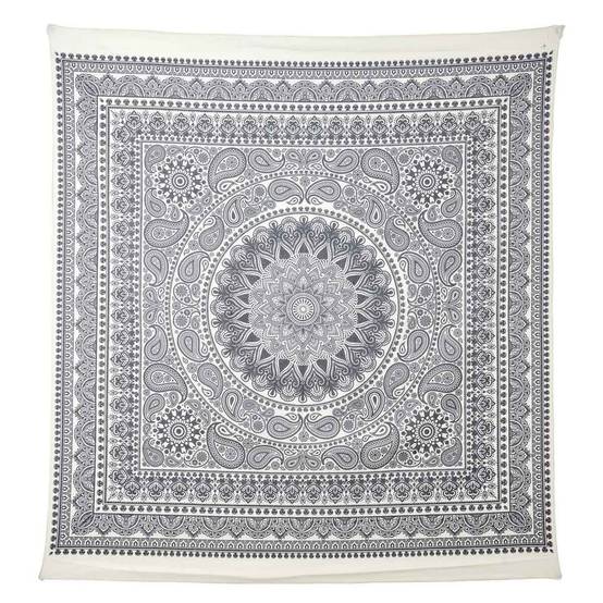 The Home Deco Factory - Tapisserie Murale Déco "Mandala" 150cm Gris - Image 1