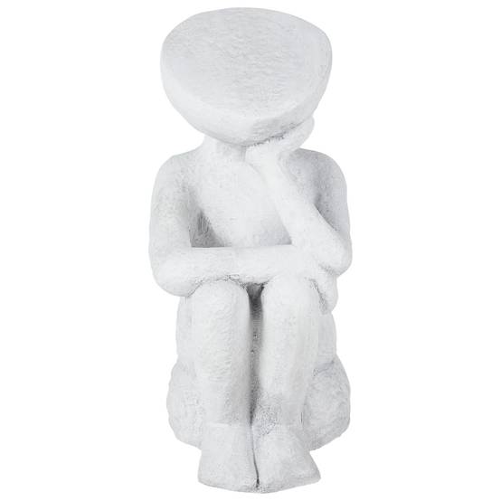 Statue de jardin Fibre d'argile Gris FRIA - Beliani - Image 4