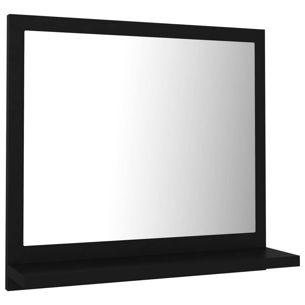 Helloshop26 - Miroir de salle de bain 40 x 10,5 x 37 cm aggloméré noir - Imagen 1