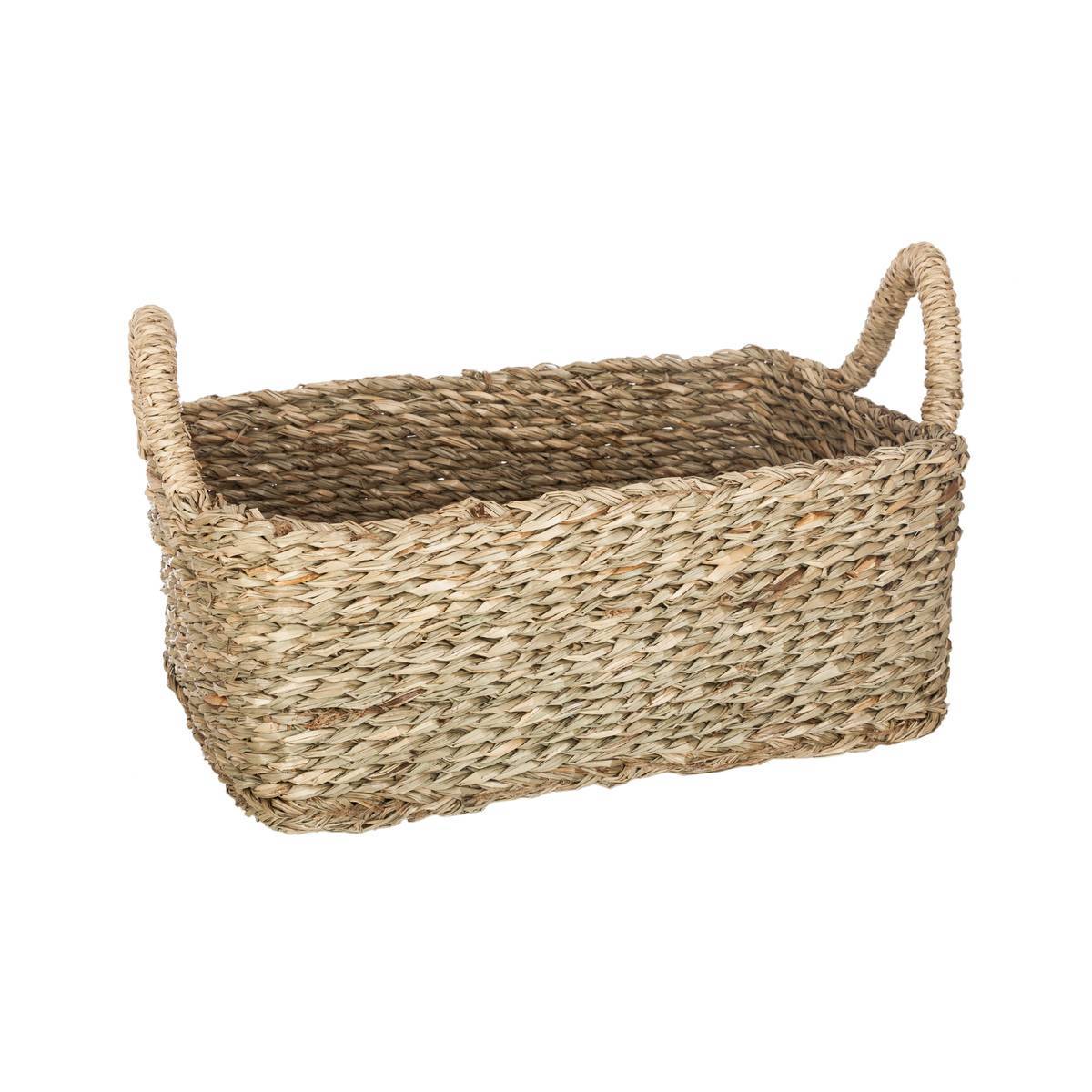 Atmosphera - Set de 3 paniers rectangulaires roseau L29/37/43cm - Atmosphera Créateur d'intérieur - Image 3