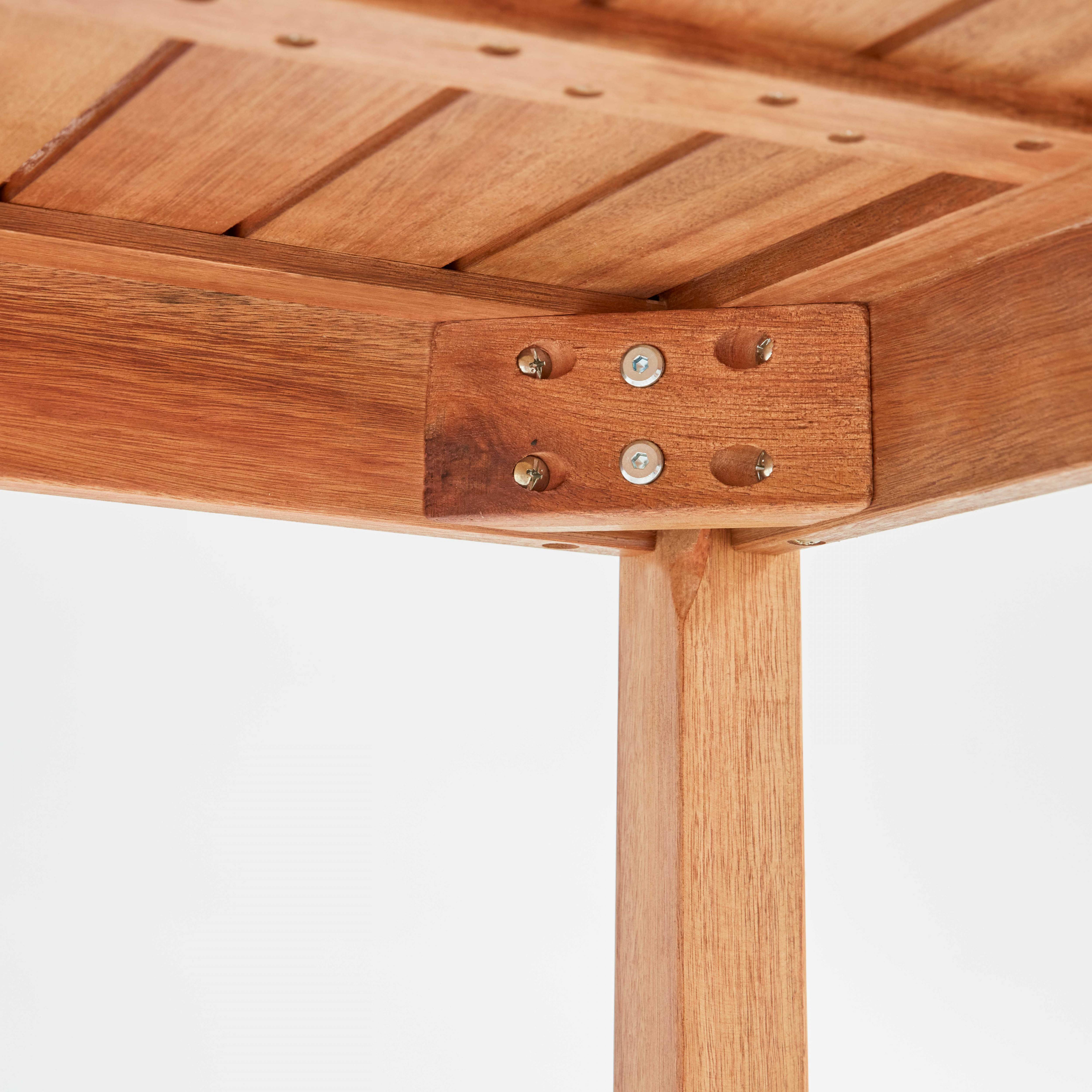 Oviala - Table bistrot carrée en bois d'eucalyptus Sete - Oviala - Imagen 6