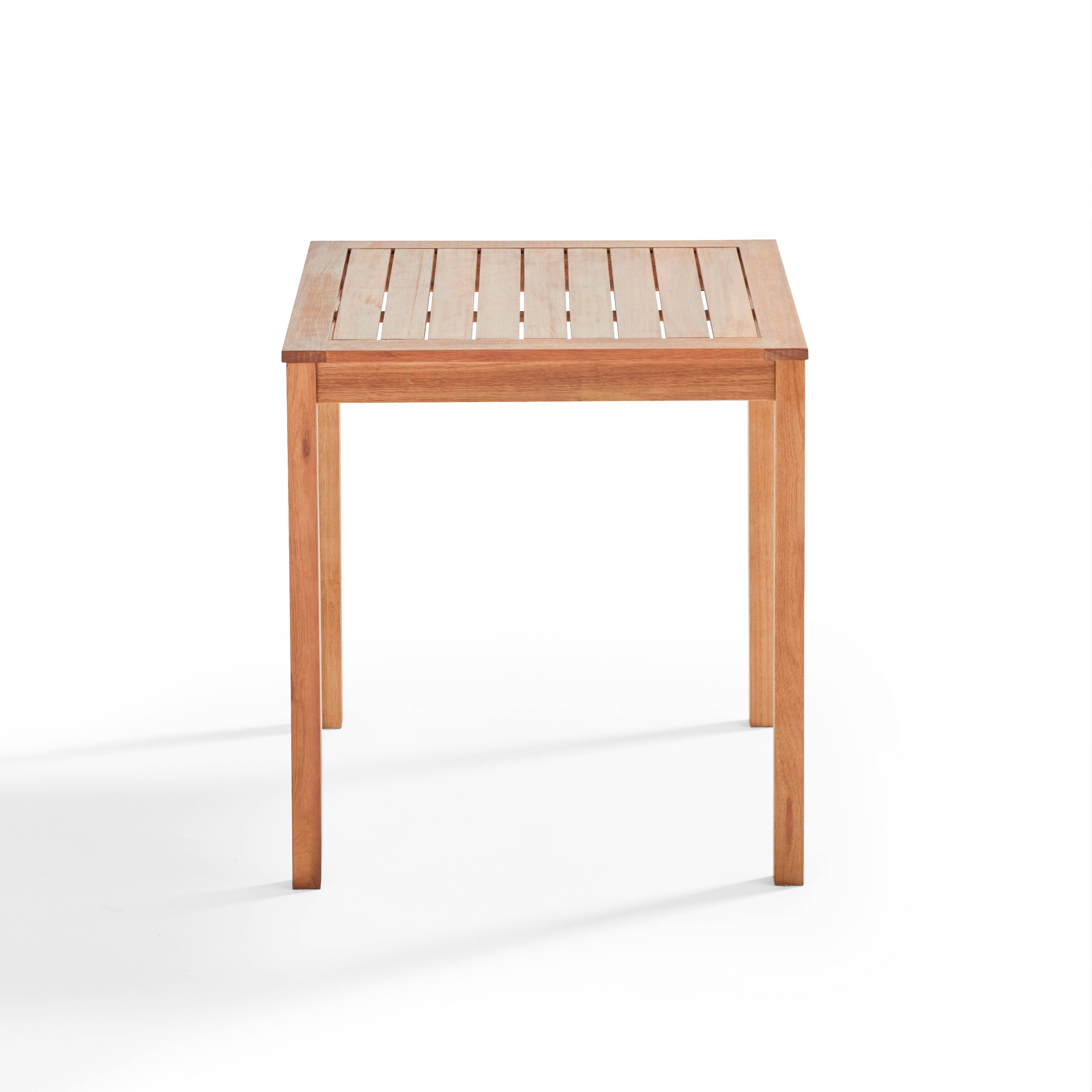 Oviala - Table bistrot carrée en bois d'eucalyptus Sete - Oviala - Imagen 4